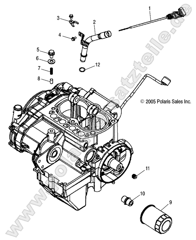 ENGINE, DIPSTICK and OIL FILTER
