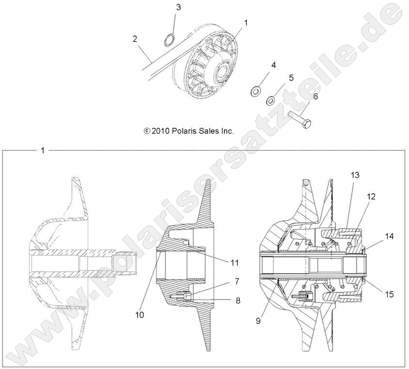 DRIVE TRAIN, SECONDARY CLUTCH DRIVE TRAIN, SECONDARY CLUTCH