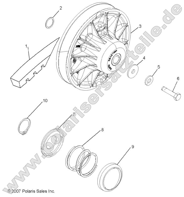 Drive Train, Secondary Clutch