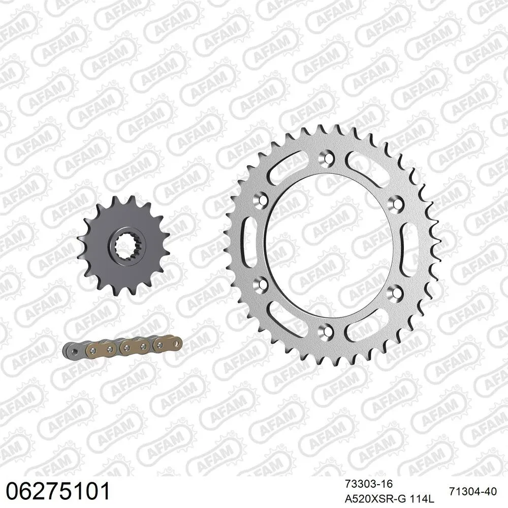 06275101 AFAM Kettensatz Stahl 520 XSR-G 16x40 - Husqvarna 701 Svartpilen 2019-20 - 06275101