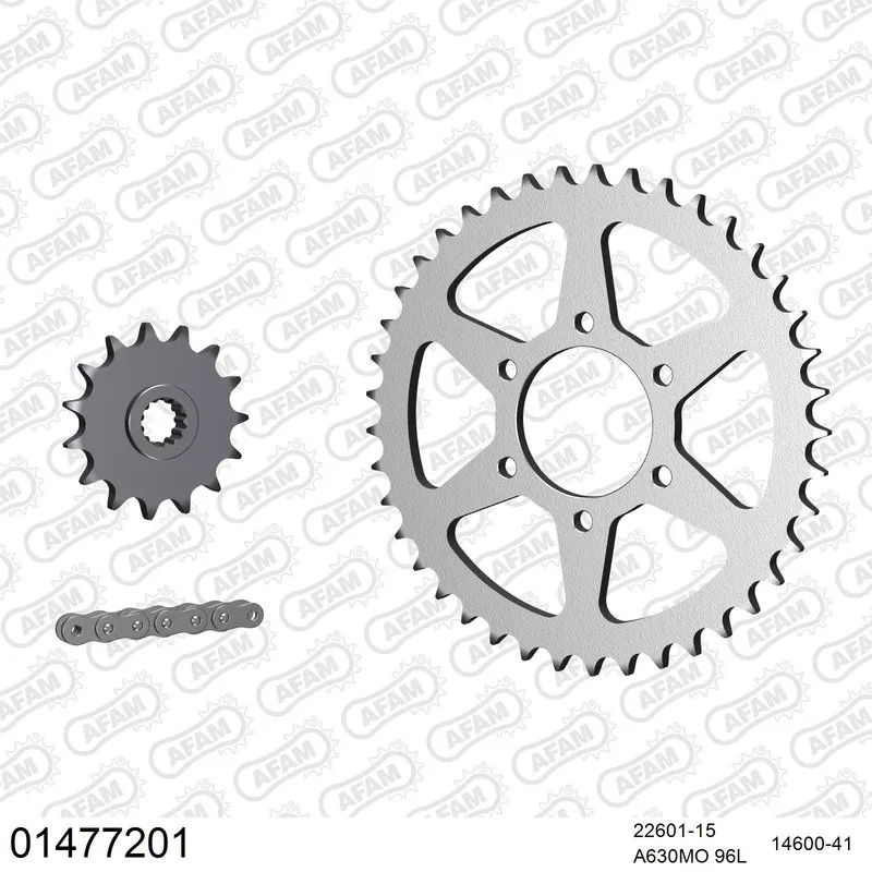 AFAM Kettensatz Stahl 630 MO 15x41 - Suzuki GSX 750 1980-82 - 01477201