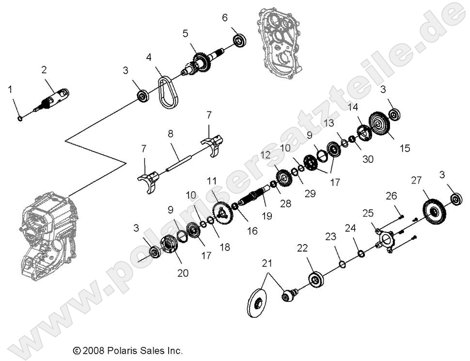 DRIVE TRAIN, MAIN GEARCASE INTERNAL