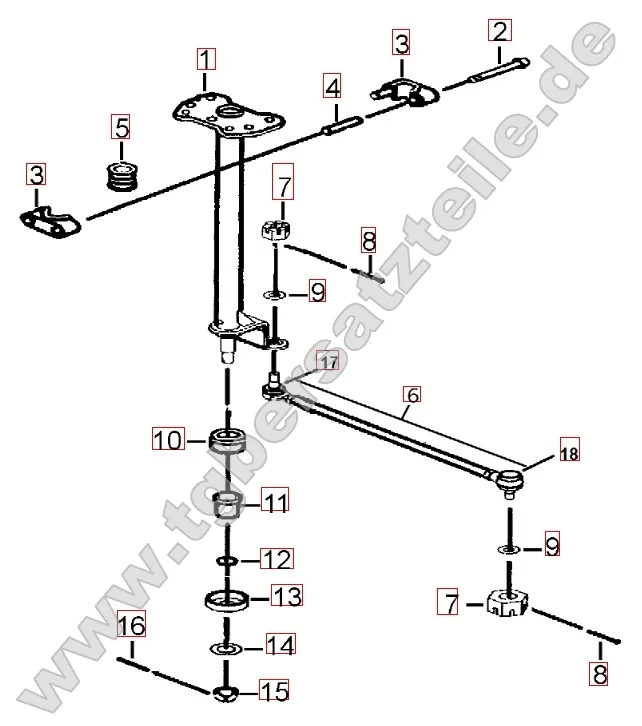 Lenksäule - Spurstange