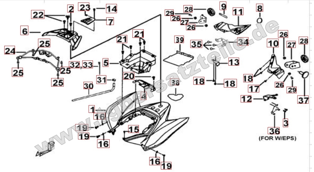 Heckverkleidung schwarz