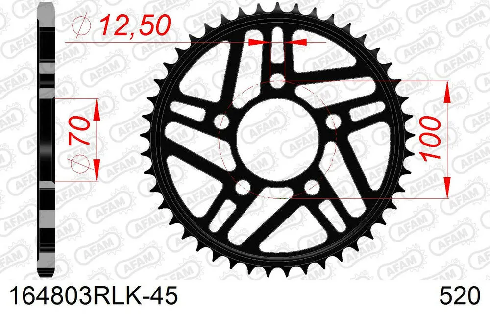 AFAM Kettensatz Stahl 520 XHR2-G 17x45 - BMW S 1000 RR HP4 2013-14 - 16489403