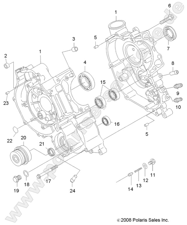 ENGINE, CRANKCASE ENGINE, CRANKCASE