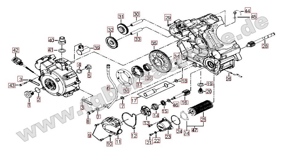 Motorgehäuse rechts Motorgehäuse rechts