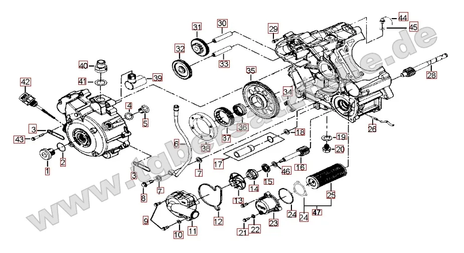Motorgehäuse rechts Motorgehäuse rechts