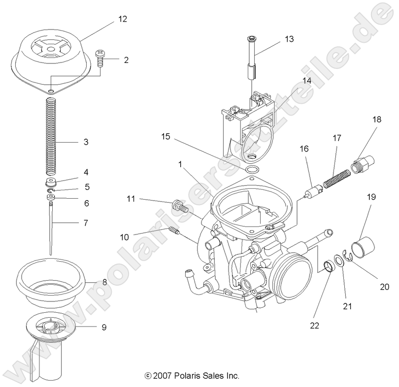 ENGINE, CARBURETOR, UPPER