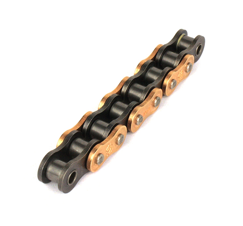 AFAM MX2-G Kette 420 gold-schwarz - 110 Glieder - Clip Schloss - Motocross / Enduro