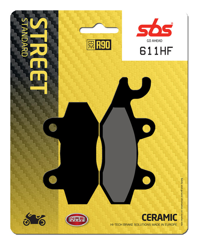 SBS_611_HF SBS Bremsbeläge HF Street Ceramic ABE - 611HF