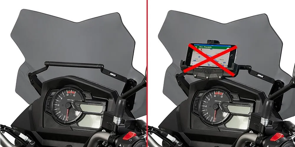 Givi Querstange für Smartphone & Navihalterung am Windschild - Suzuki DL 650 V-Strom 2017-24