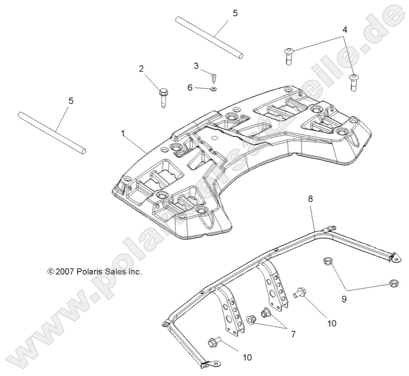 BODY, REAR RACK ASM. BODY, REAR RACK ASM.