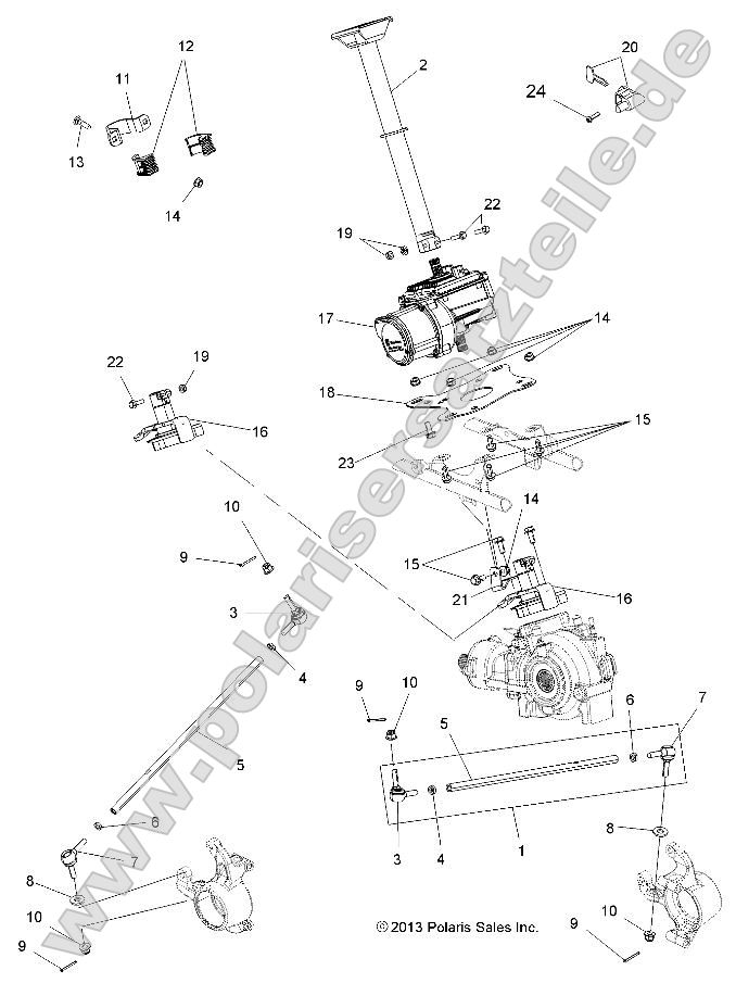 Steering, Steering Post Asm. Steering, Steering Post Asm.