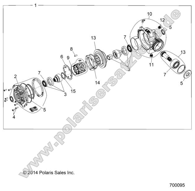 Drive Train, Front Gearcae Internals (700095) Drive Train, Front Gearcae Internals (700095)