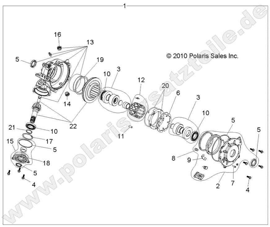DRIVE TRAIN, FRONT GEARCASE (Built 9/28/10 and After)