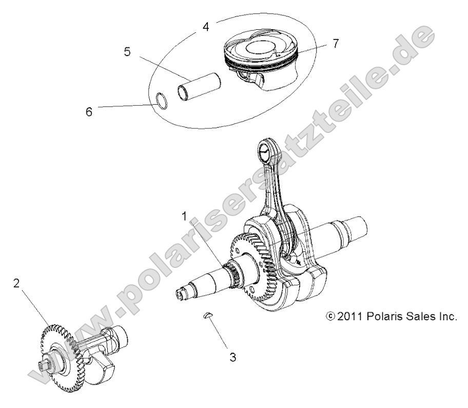 Engine, Crankshaft, Piston and Balance Shaft