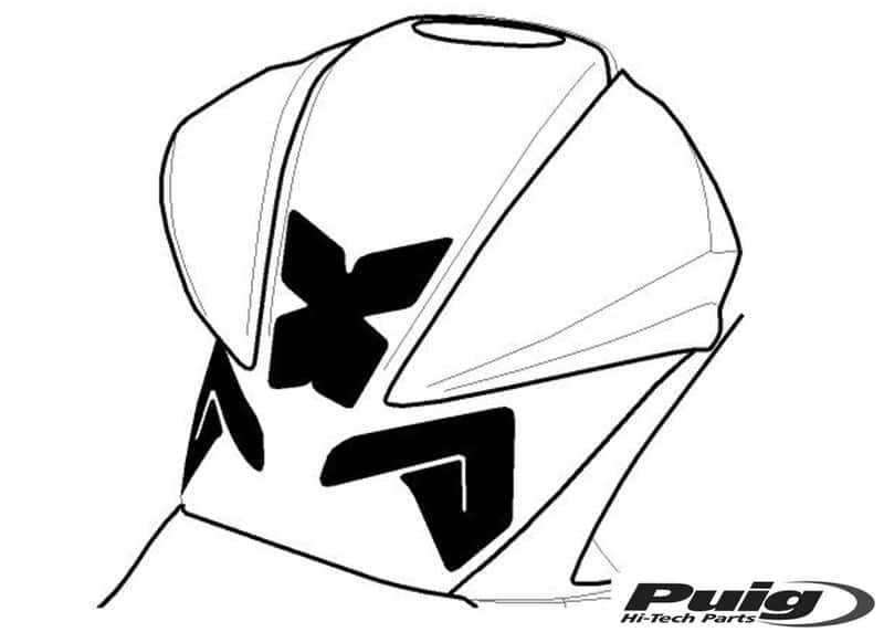 PUIG TANK PAD + SEITENTEILE KAWASAKI Z800 13-17' CARBO - 8435C