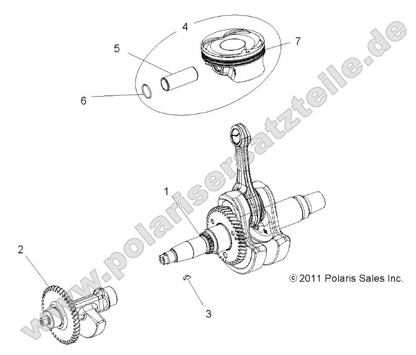 Engine, Crankshaft, Piston and Balance Shaft
