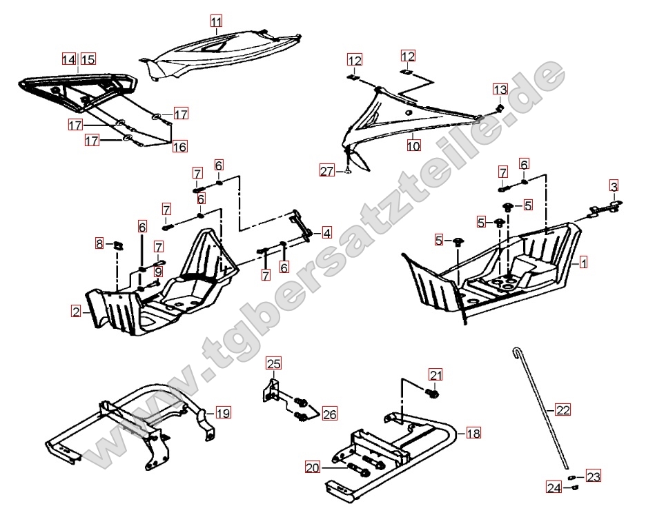Seitenverkleidung - Fußstütze