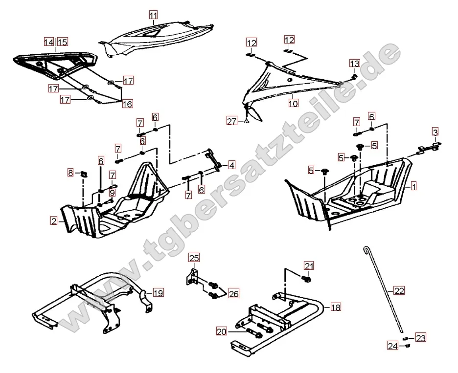 Seitenverkleidung - Fußstütze
