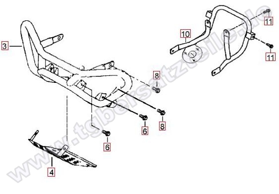 Stoßstange vorne-Haltebügel hinten