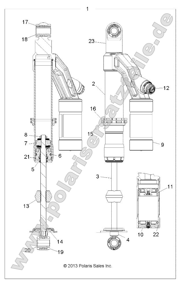Suspension, Shock, Rear (A17SVS95CM) Suspension, Shock, Rear (A17SVS95CM)
