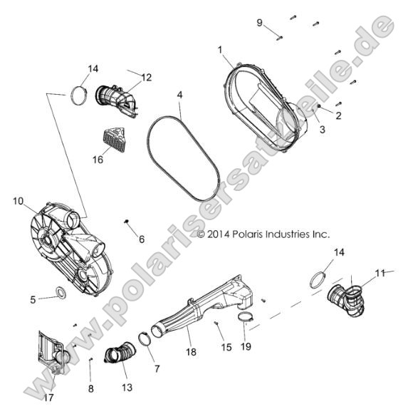 Drive Train, Clutch Cover and Ducting Drive Train, Clutch Cover and Ducting