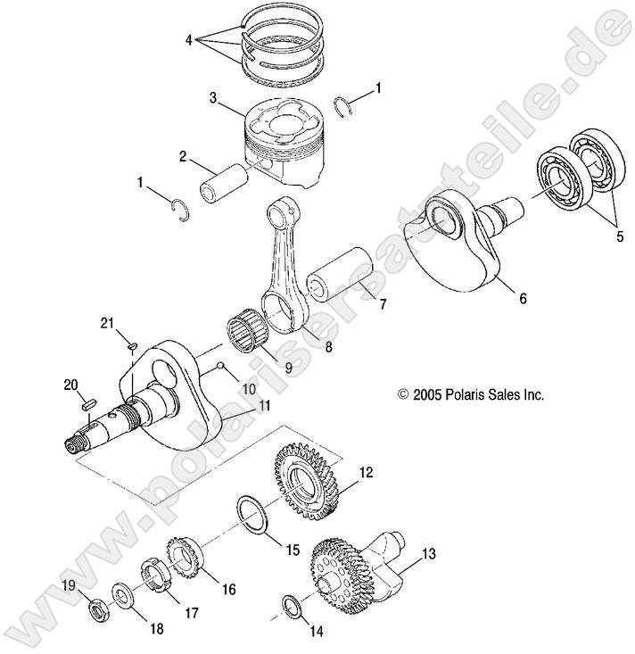 ENGINE, CRANKSHAFT and PISTON