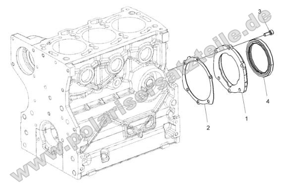 Engine, Crankshaft Oil Seal Flange