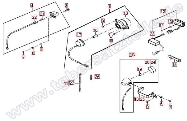 Rücklicht-Blinker hinten