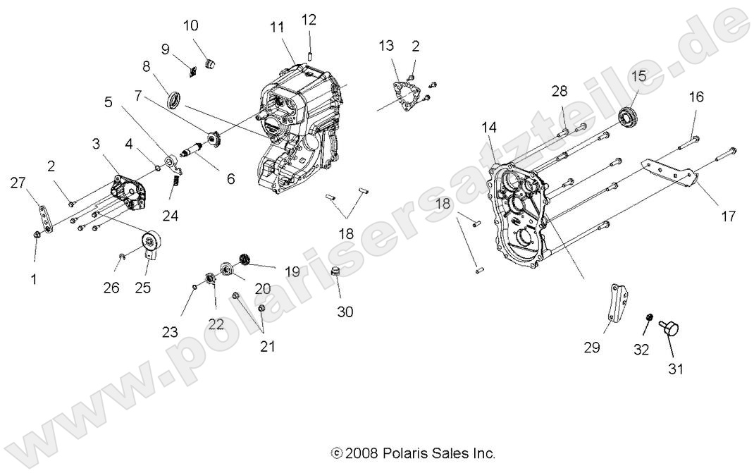 DRIVE TRAIN, MAIN GEARCASE DRIVE TRAIN, MAIN GEARCASE