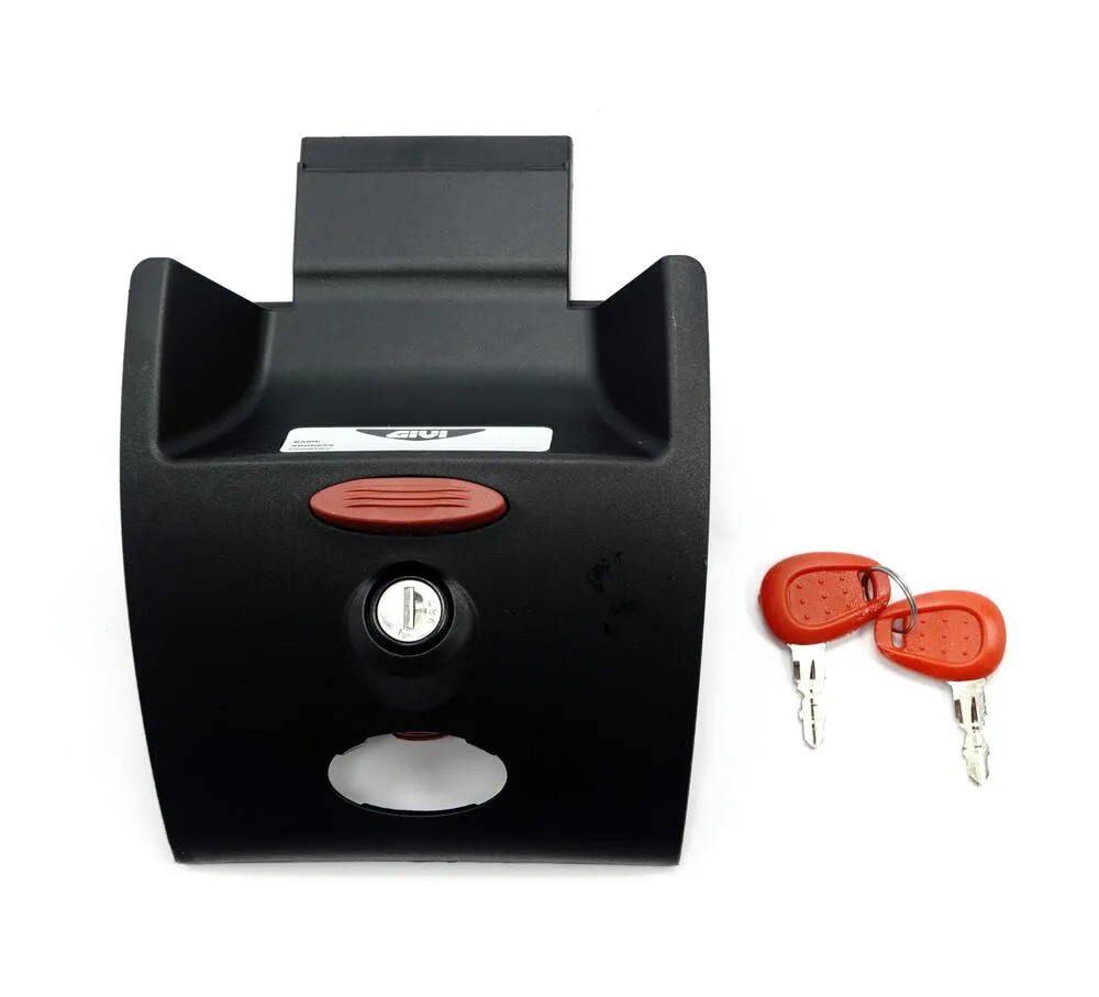 Givi Scharnierblock schwarz mit roten Druckknopf für B37 / B47 / B360