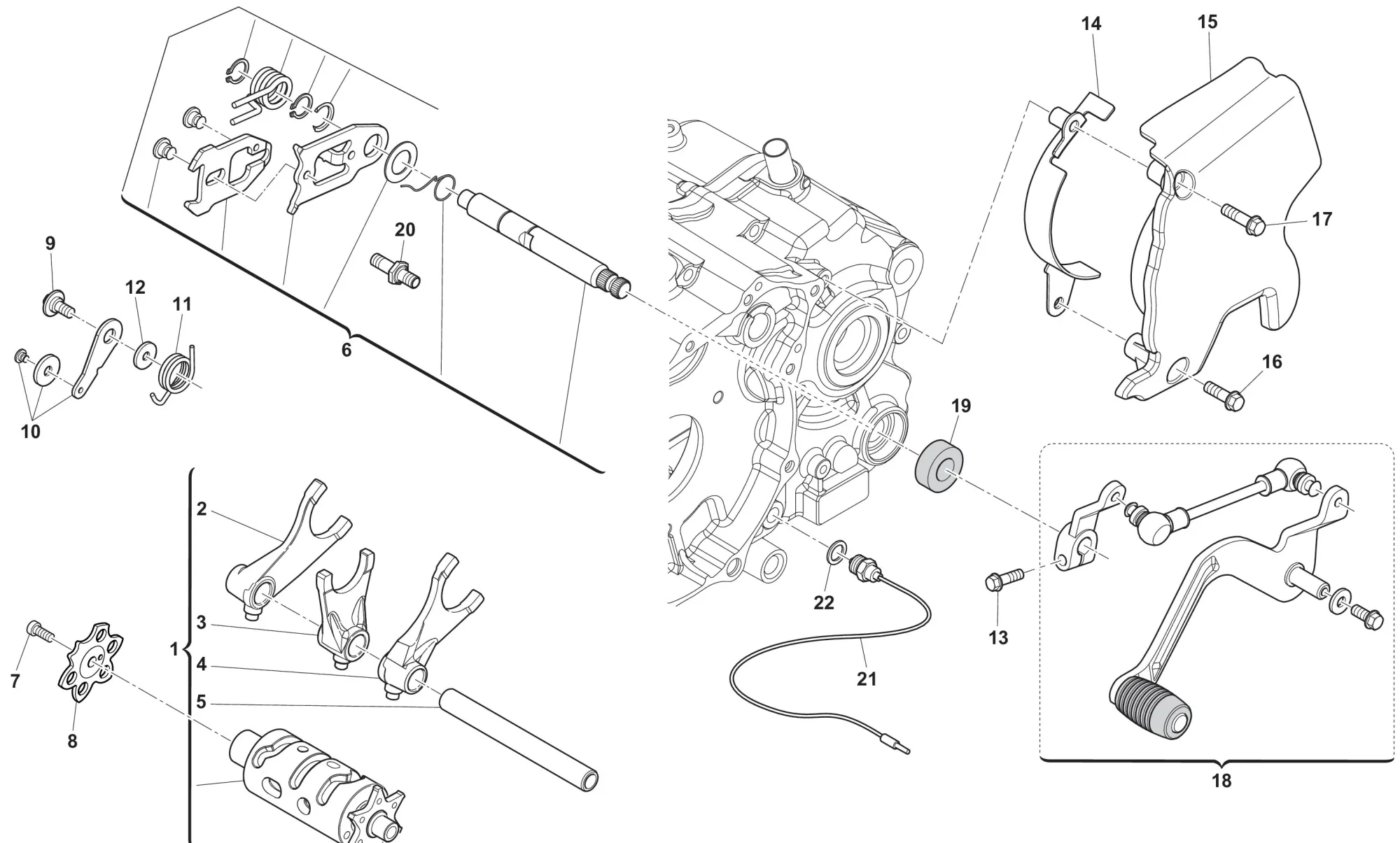 Schaltwelle - Schalthebel Schaltwelle - Schalthebel