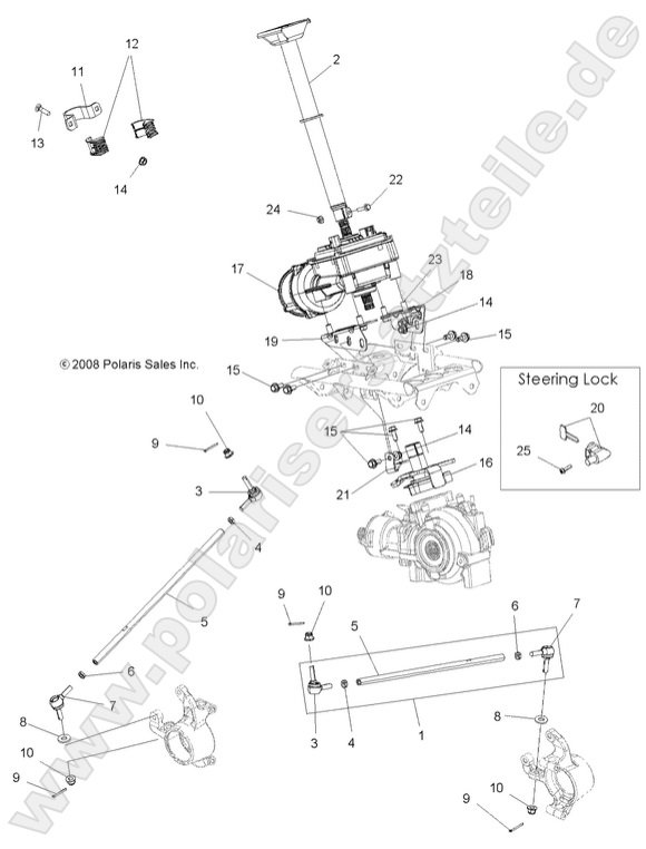 STEERING, STEERING POST ASM. STEERING, STEERING POST ASM.