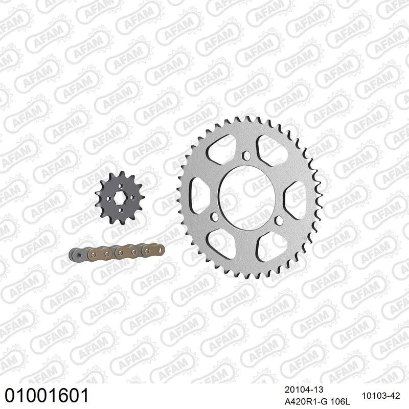 AFAM Kettensatz Stahl 420 R1-G 13x42 - Honda MT 50 S 1980-93 - 01001601