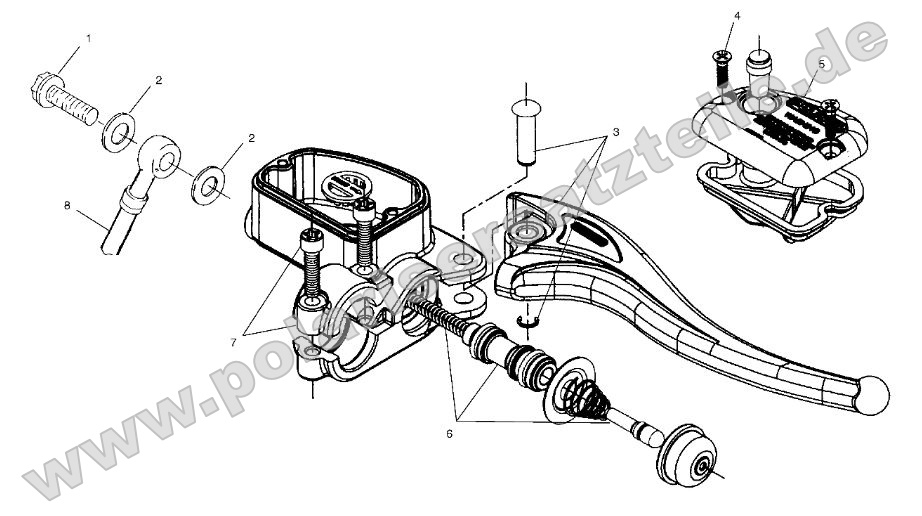 Controls - Master Cylinder/Brake Line - RH