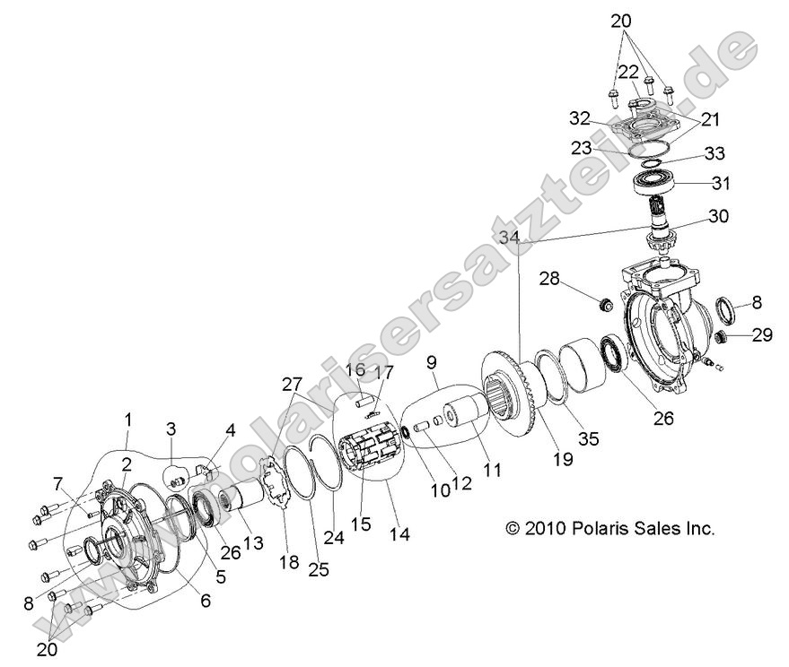 Drive Train, Front Gearcase Internals