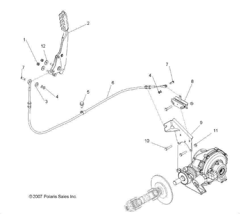 BRAKES, PARK BRAKE ASM.