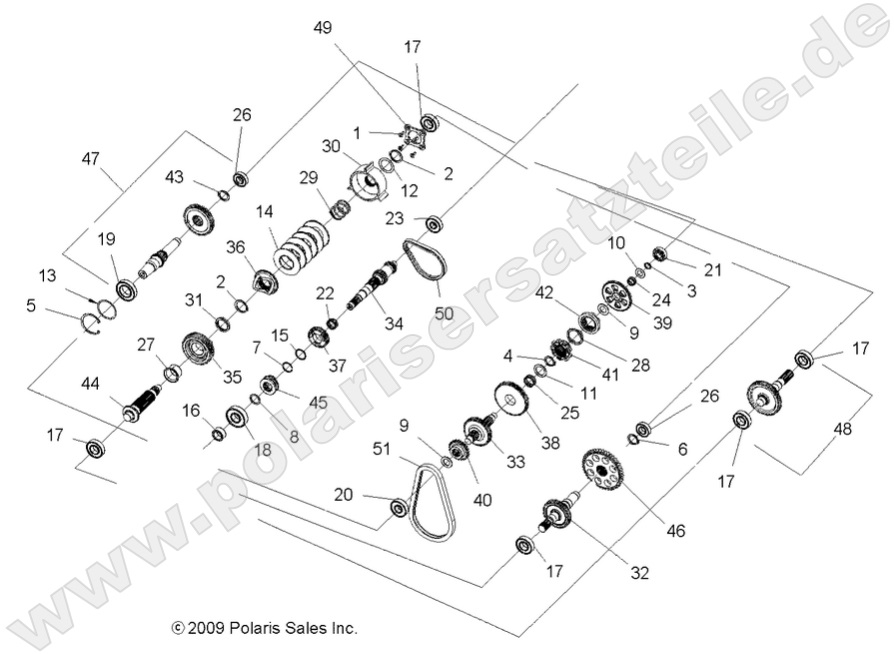 DRIVE TRAIN, MAIN GEARCASE INTERNALS DRIVE TRAIN, MAIN GEARCASE INTERNALS