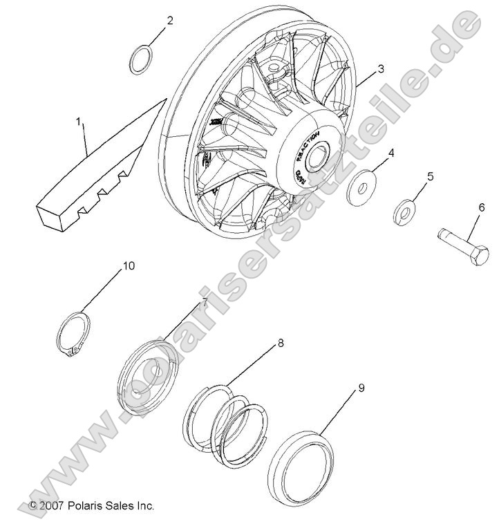 DRIVE TRAIN, SECONDARY CLUTCH