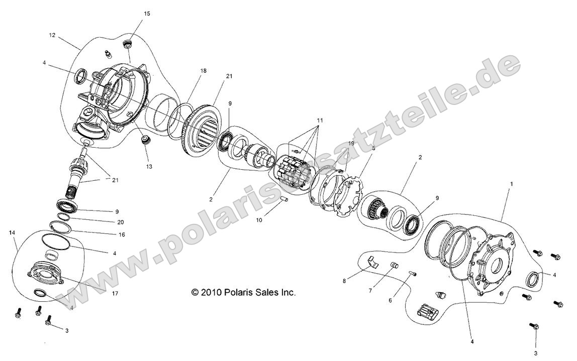 Drive Train, Front Gearcase Internals