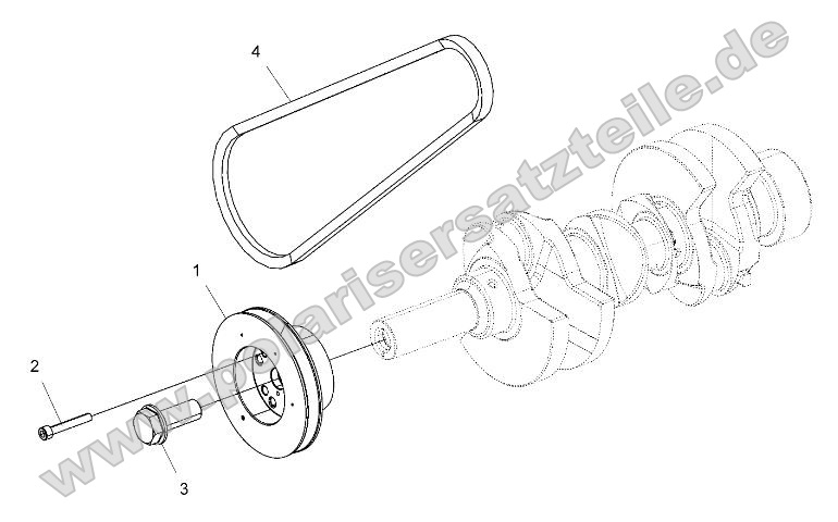 Engine, Drive Pulley and Drive Belt Engine, Drive Pulley and Drive Belt