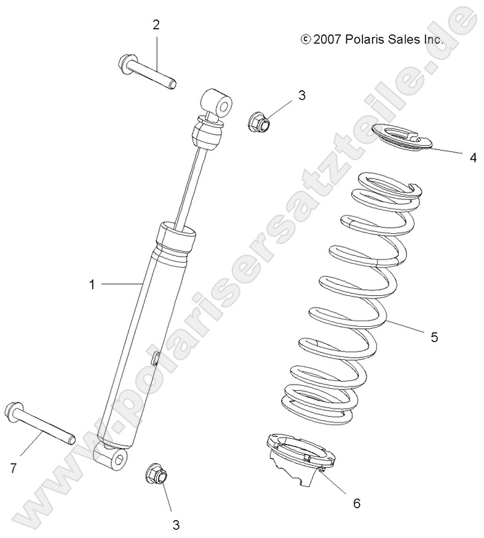 SUSPENSION, SHOCK, REAR SUSPENSION, SHOCK, REAR
