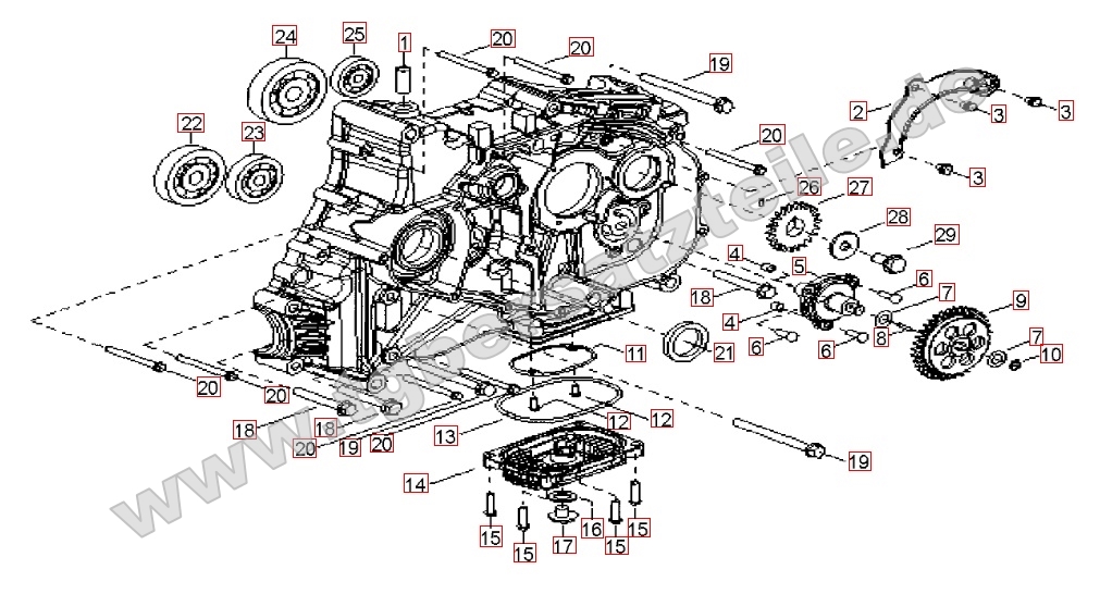 Motorgehäuse rechts