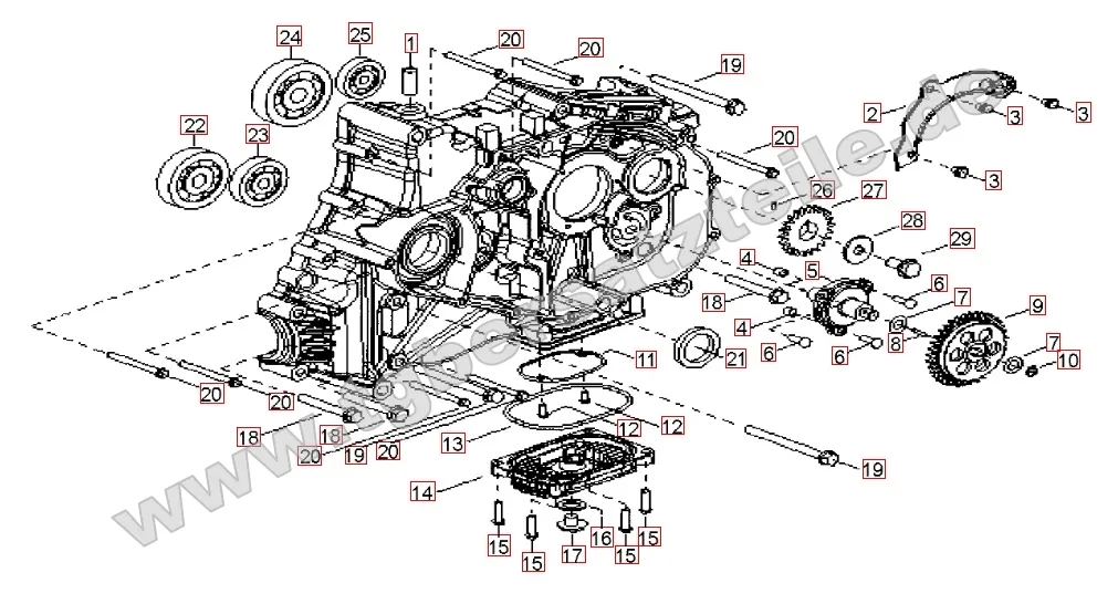 Motorgehäuse rechts Motorgehäuse rechts