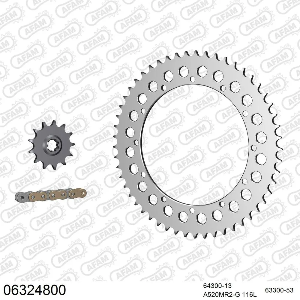 06324800 AFAM Kettensatz Aluminium 520 MR2-G 13x53 - Husqvarna CR 250 1977-79 - 06324800