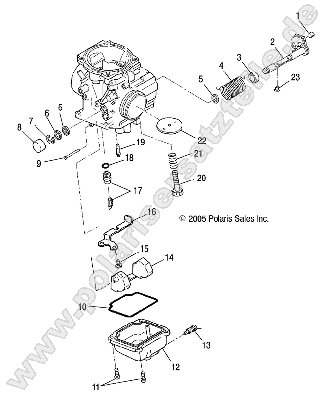 ENGINE, CARBURETOR, LOWER