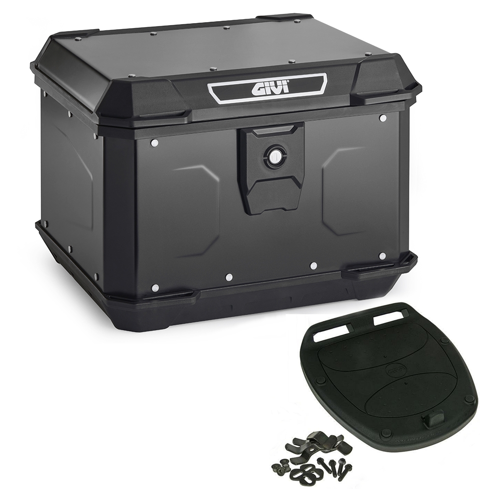 Givi Monolock Topcase Alpina ALP44B Aluminium schwarz - 44 Liter - inkl. Montagekit Givi Monolock Topcase Alpina ALP44B Aluminium schwarz - 44 Liter - inkl. Montagekit