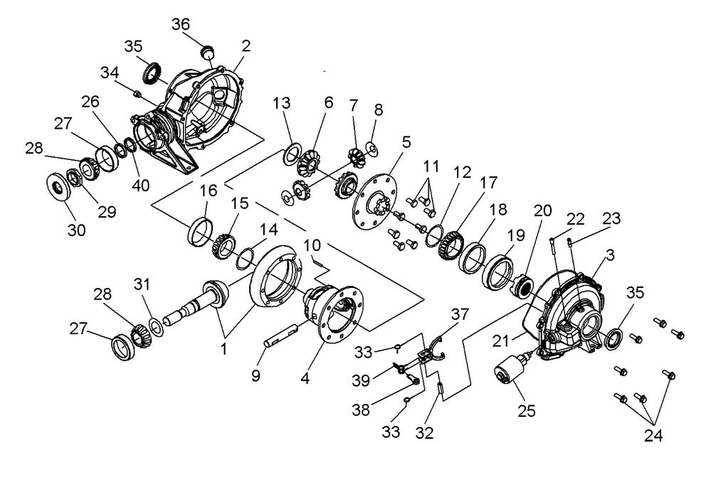 DRIVE TRAIN, REAR GEARCASE